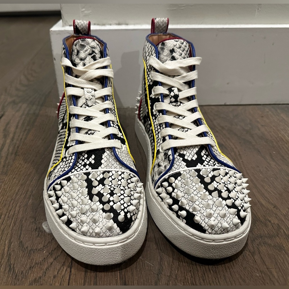 Steve Madden Black and White Textured High-Top Boots